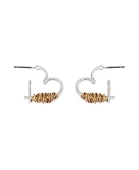 Robert Lee Morris Soho Two-Tone Heart Hoop Earrings