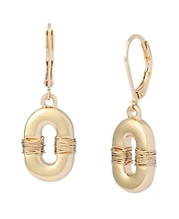 Robert Lee Morris Soho Gold Oval Link Drop Earrings