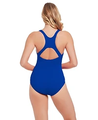 Krinkle Women's Chlorine Resistant Active Back One-Piece Swimsuit