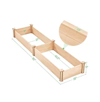 Yaheetech Wooden Raised Garden Bed Divisible Planter Box Wood