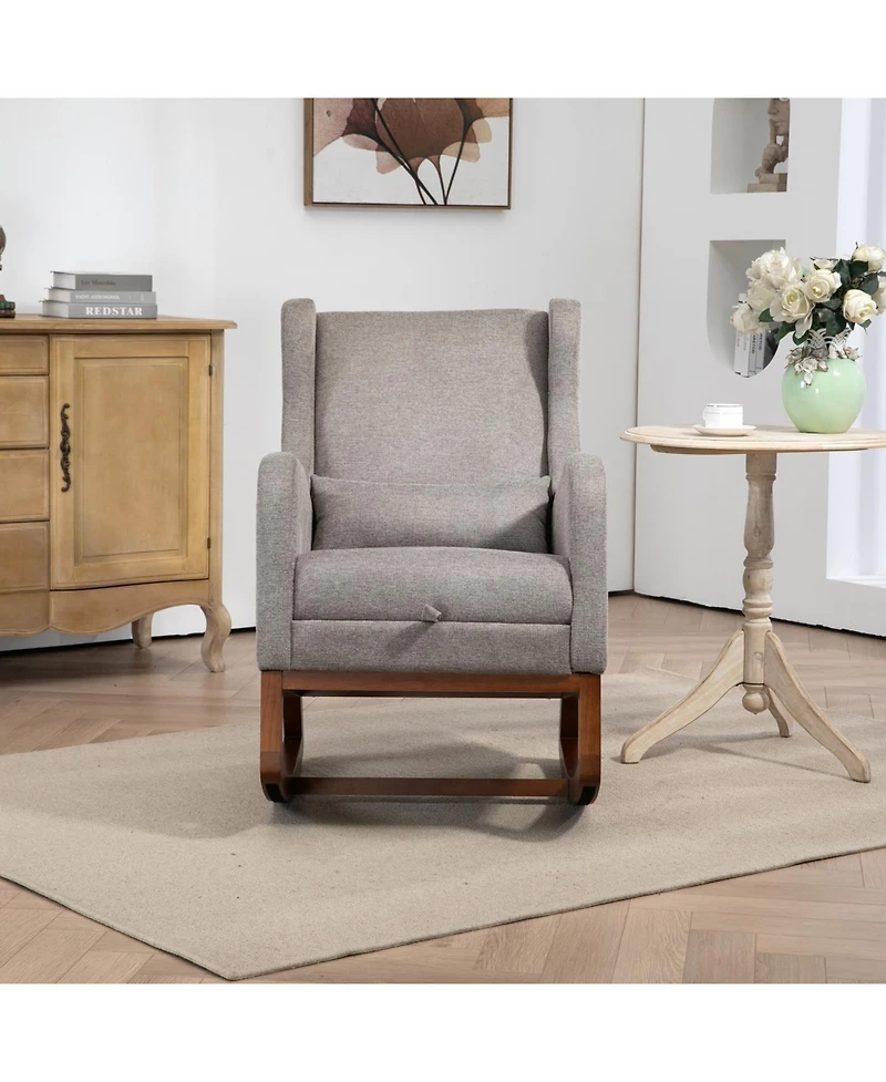 Streamdale Furniture Modern Rocking Chair with Footrest