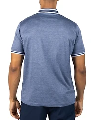 Tailorbyrd Men's Quarter Zip Mesh Performance Polo with Stripe Tipping