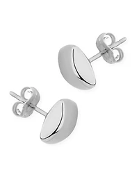 Modern Rectangle Stud Earrings Set 14k Yellow Gold