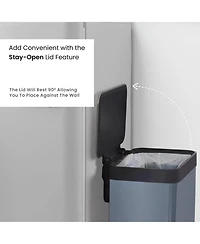 Home Zone Living 19 Gallon Large Kitchen Trash Can with Soft Close Lid, Liner-Free Stainless Steel Body
