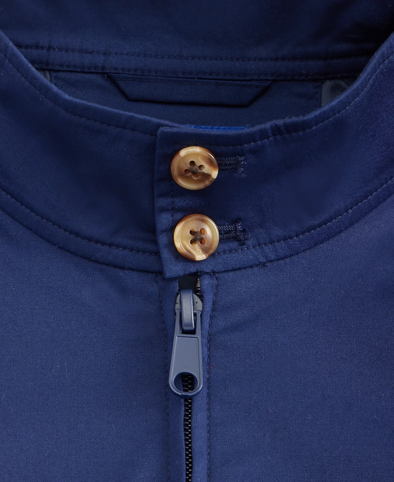 Club Room Men's Cotton-Blend Harrington Mock-Neck Jacket, Exclusively at Macy's