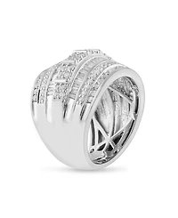 Diamond Wide Band Multi-Row Statement Ring (2 ct. t.w.) Sterling Silver