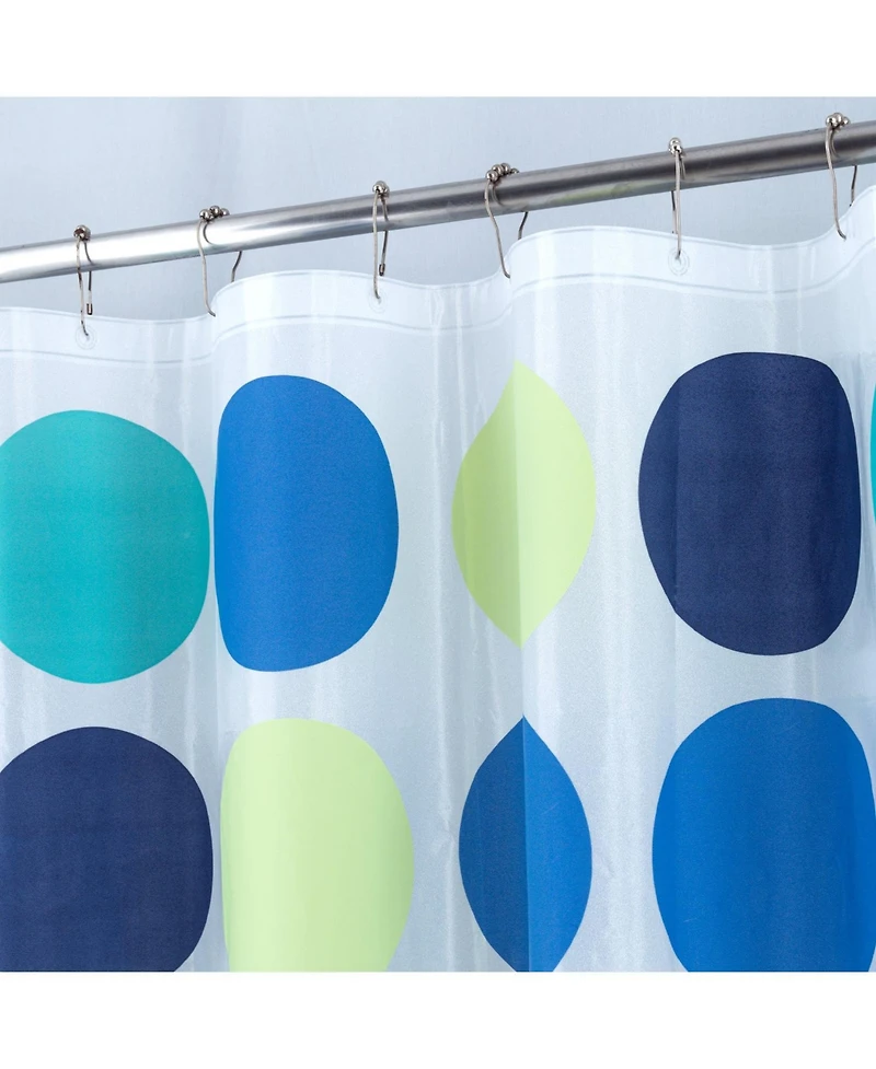 Rt Designers Collection 90 Gsm Printed Peva Glit Dorothy Shower Curtain 70" x 72" Blue