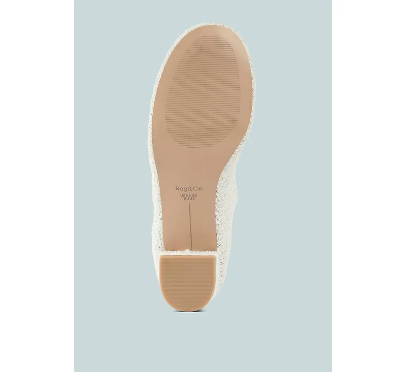 Rag & Co Antara Tweed Mary Jane Sandals