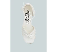 Cinnabon Pearl Embellished Strappy Sandals