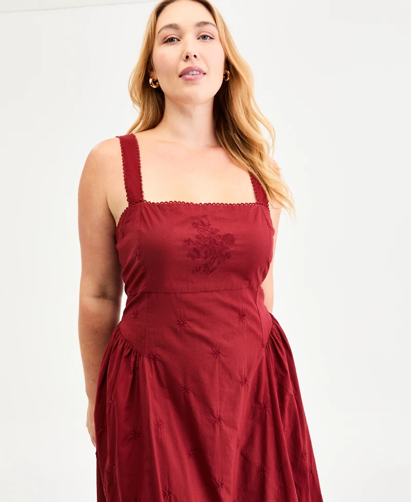 And Now This Plus Cotton Square-Neck Maxi Dress, Macy's Exclusive
