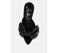 My time bow embellished stiletto sandal