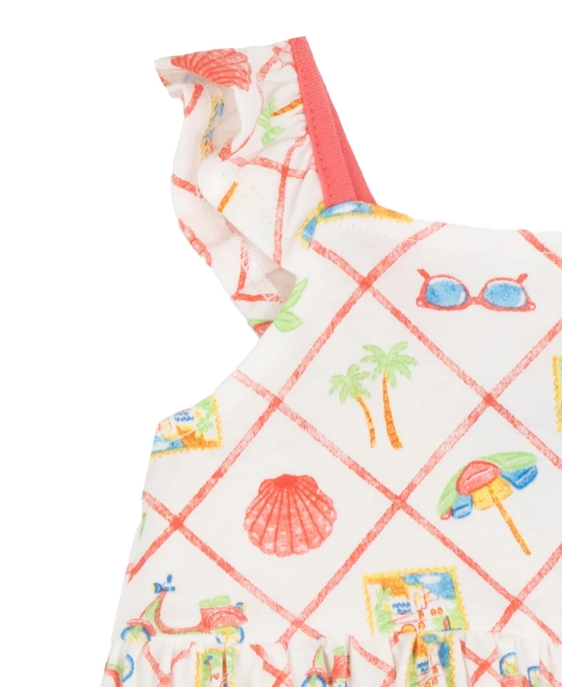 Rare Editions Baby Girls' Sleeveless Dress, Diaper Cover and Headband, 5-Piece Set