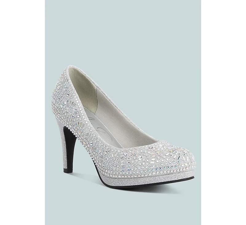 jolly exquisite rhinestone-embellished stiletto pumps