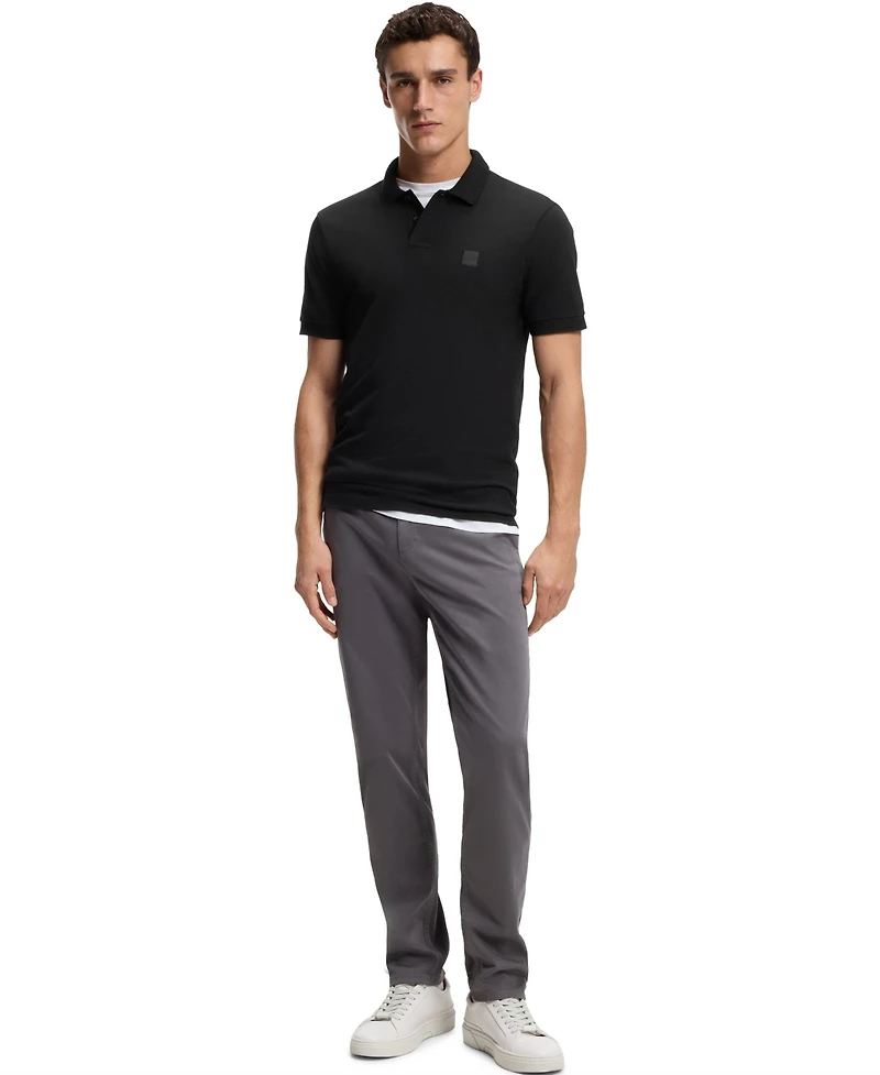 Boss by Hugo Men's Slim-Fit Stretch-Cotton Logo Patch Polo Shirt