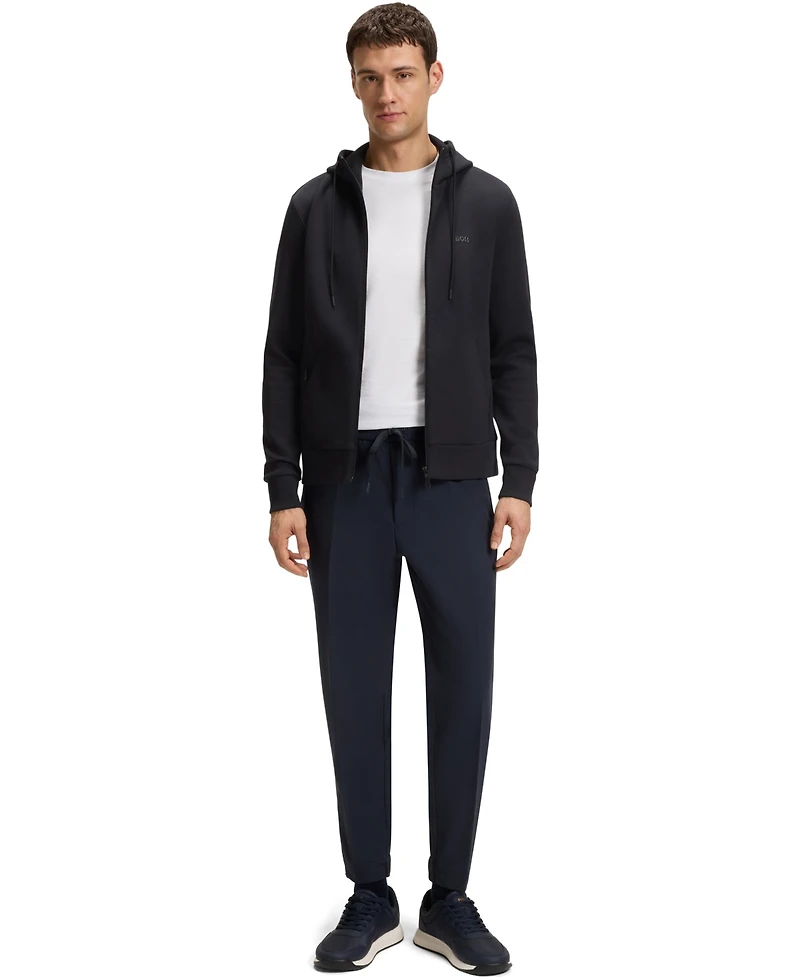 Boss by Hugo Men's Logo Print Zip-Up Hoodie