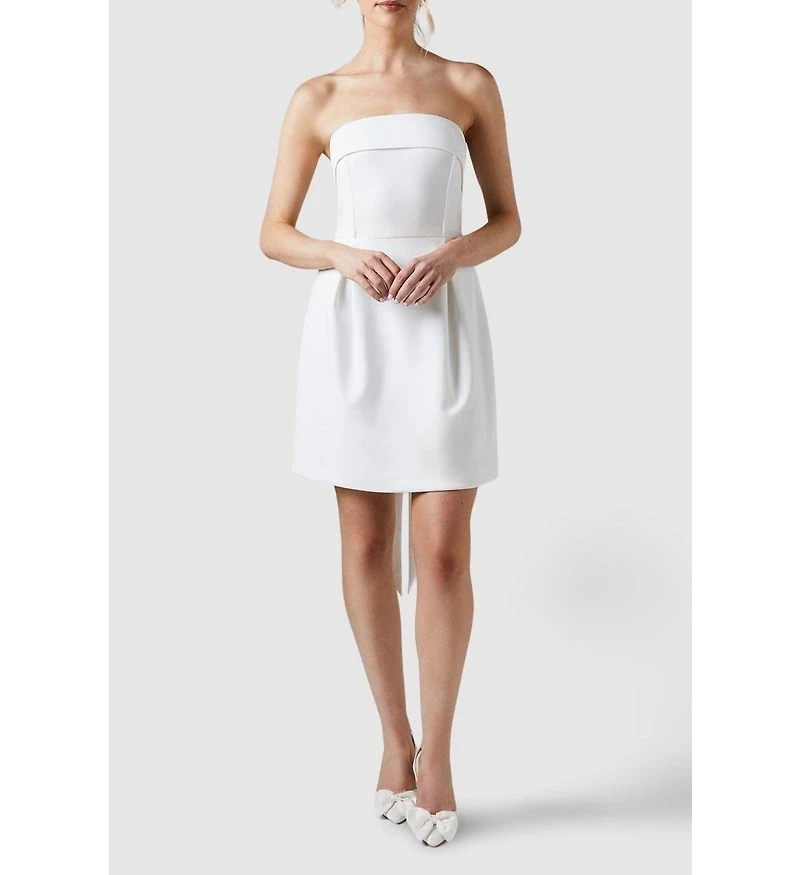 Coast Women's Bow Back Bandeau Bridal Mini Dress