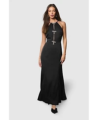 Coast Women's Diamante Bow Halter Maxi Dress