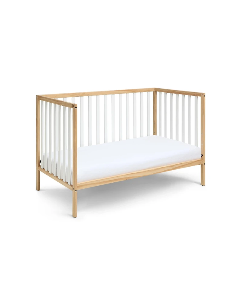 flynama 3 in 1 convertible island crib with modern classic design crisp clean lines and harmonious look for baby nursery