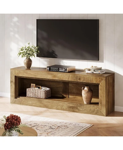 Tribesigns 63" Tv Stand for 55/60/65/75-Inch Tvs, Rustic Extra Long Media TV Console