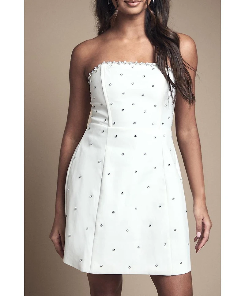 Coast Women's Hotfix Diamante Bridal Mini Dress