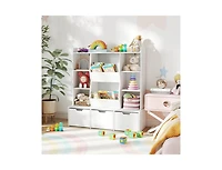 Slickblue 47 Kids Bookcase and Toy Storage Organizer Cabinet
