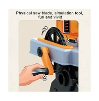 Bruce & Shark 48-Piece Kids Tool Set with Workbench & Helmet – Engineer Pretend Play Construction Toys