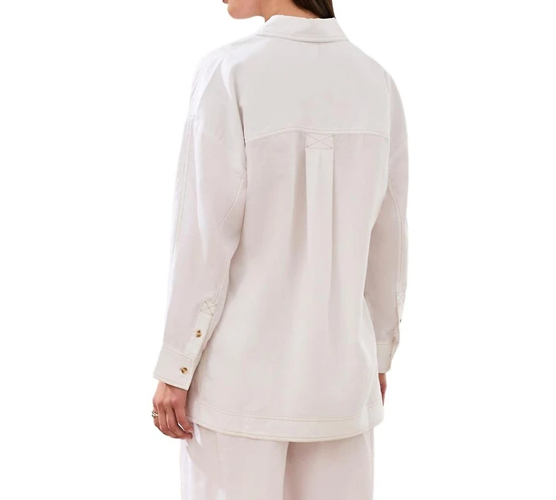 Tribal Women's Flowy Slub Woven Popover Tunic Top