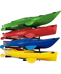 RaxGo Wall Kayak Storage Rack with Adjustable Heavy Duty Arms for Secure Indoor Garage Mount