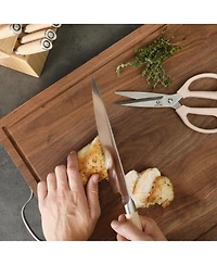 Babish High-Carbon 1.4116 German Steel 15 Piece Full Tang Forged Cutlery Kitchen Knife Block Set - Light Pakka Wood Handle