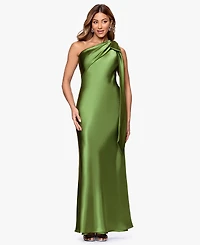 Betsy & Adam Women's One-Shoulder Ball Gown