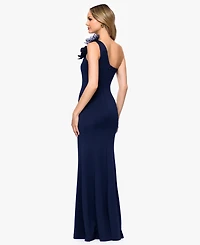 Betsy & Adam Women's One-Shoulder Ball Gown