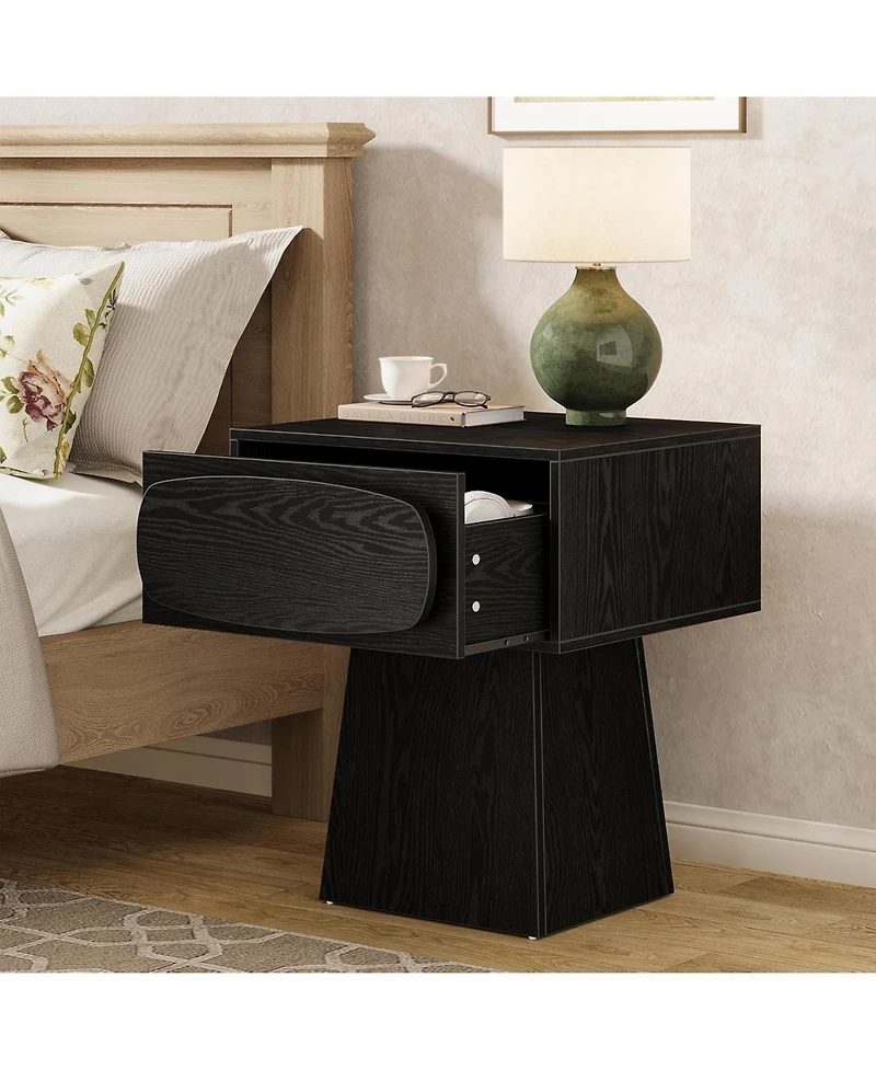 Tribesigns Modern Side End Table with Storage Drawer for Living Room, Bedroom and Small Space