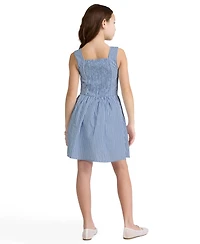 abercrombie kids Girls' Faux Button Square Neck Mini Dress