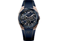 Technomarine Men's Tm-125030 Cruise Quartz VH63 Dark Blue, Black Dial Watch