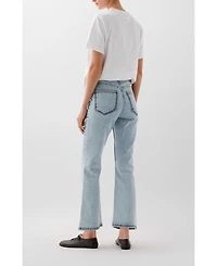 Scalpers Women's Ankle Stitching Denim Pant