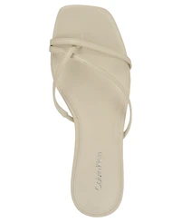Calvin Klein Women's Axella Strappy Kitten Heel Dress Sandals