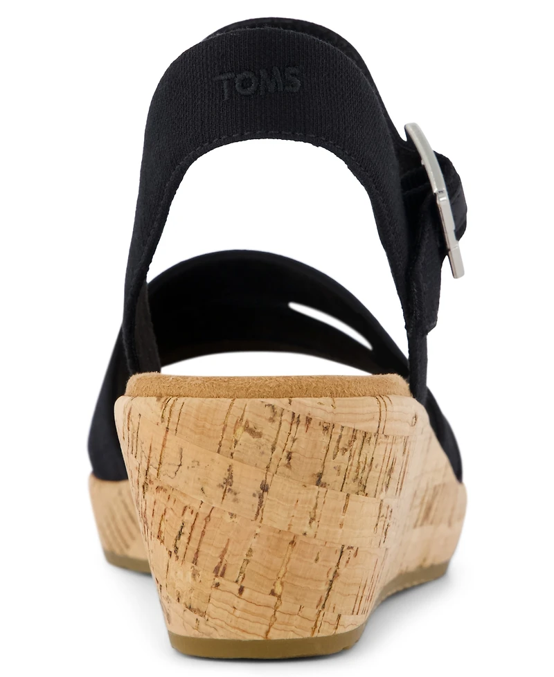 Toms Women's Julia Open Toe Wedge Sandals
