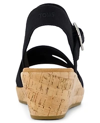 Toms Women's Julia Open Toe Wedge Sandals
