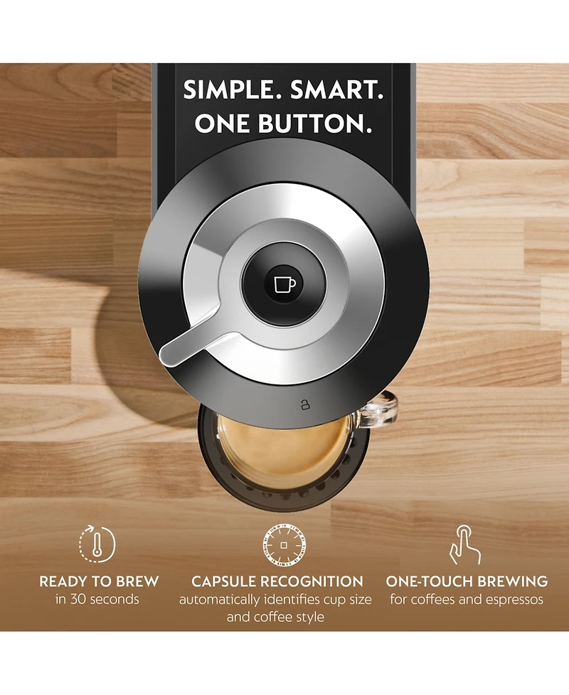 Nespresso Vertuo Next Deluxe Coffee and Espresso Machine by Breville, Dark Chrome with Aeroccino Milk Frother