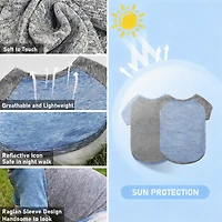 Aronkl 2-Pack Lightweight Athletic Dog T-Shirt with Reflective Label for Outdoor Use