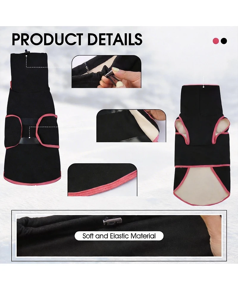 Aronkl Soft Turtleneck Dog Anxiety Jacket for Cold Weather