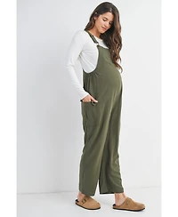 Hello Miz Maternity Straight Leg Adjustable Overalls