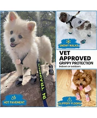 Aronkl Anti-slip Breathable Dog Boots with Reflective Straps for Paw Protection