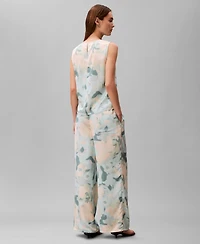 Calvin Klein Women's High-Rise Straight-Fit Wide-Leg Pull-On Pants