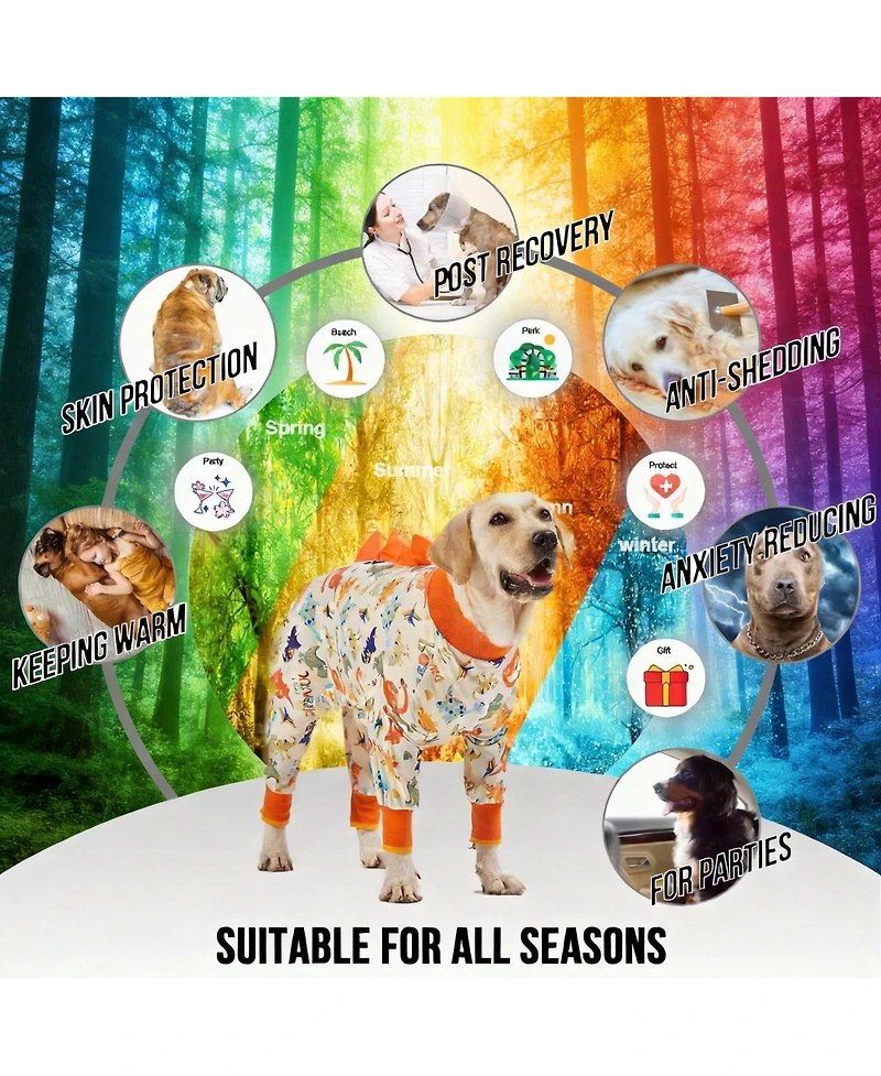 Aronkl Dog Pajamas for Anxiety Relief & Full Body Protection