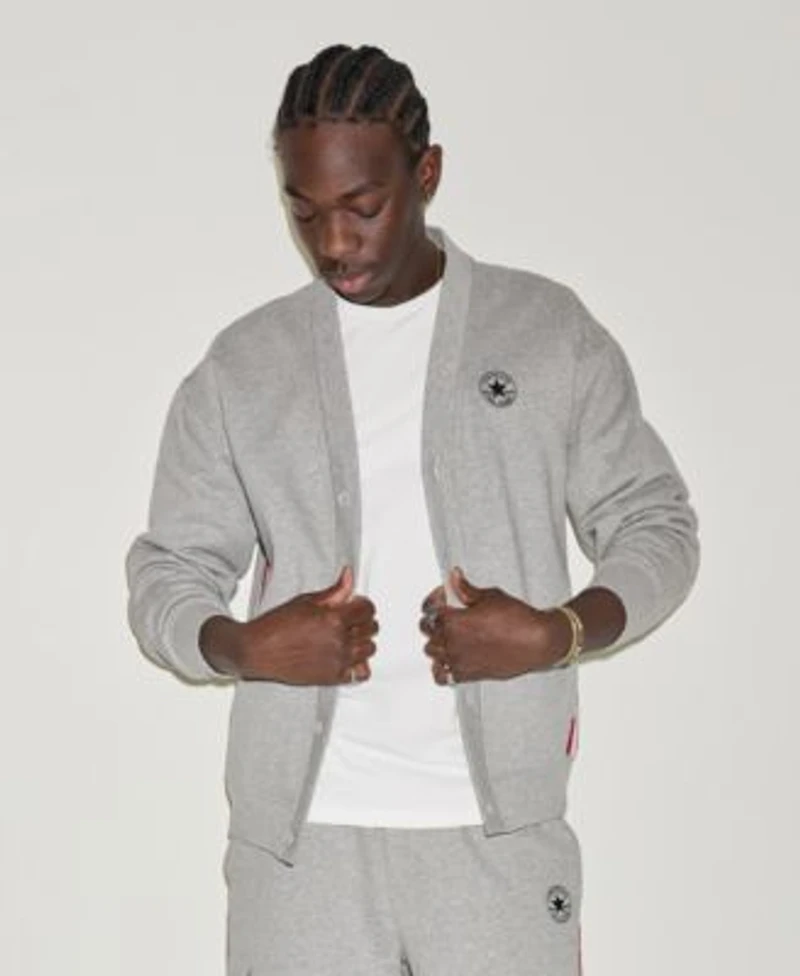 Converse Mens Regular Fit Logo Tee Regular Fit V Neck Sweatshirt