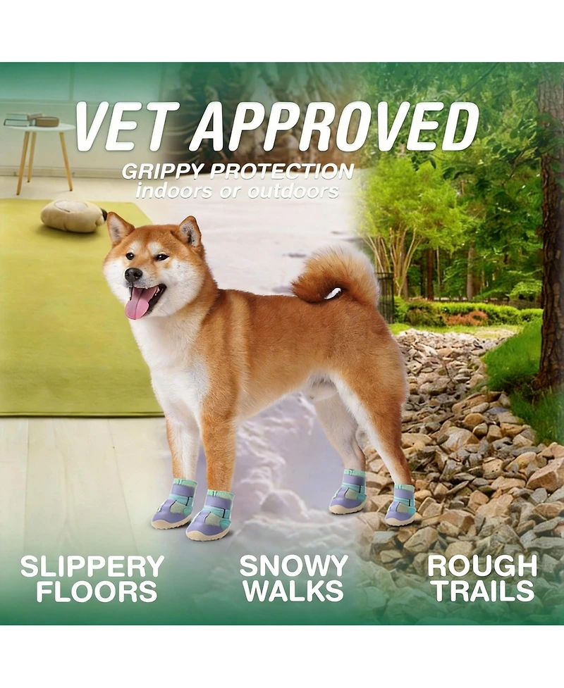 Aronkl Anti-slip Dog Boots for Large Dogs - Durable, Secure Fit, All-Weather Protection