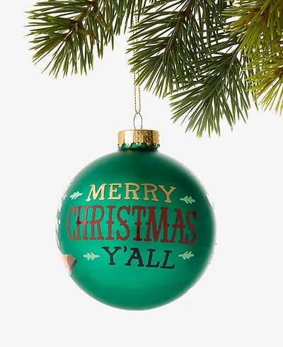 Holiday Lane Texas Cowboy Santa Ball Ornament, Macy's Exclusive