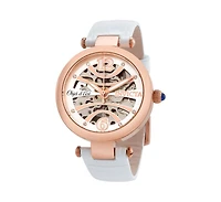 Invicta Women's 26371 Objet D Art Quartz White Skeleton Dial Watch