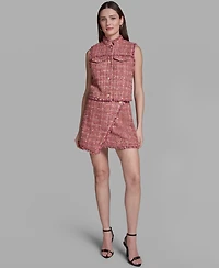 Bcbg Women's Button-Up Tweed Vest